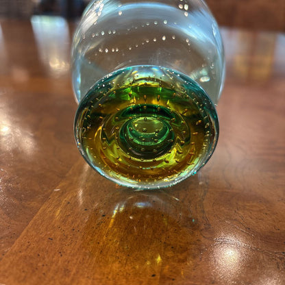 Amber Based Set of 8 Blue Glasses