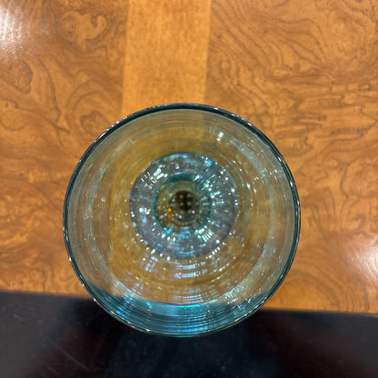Amber Based Set of 8 Blue Glasses