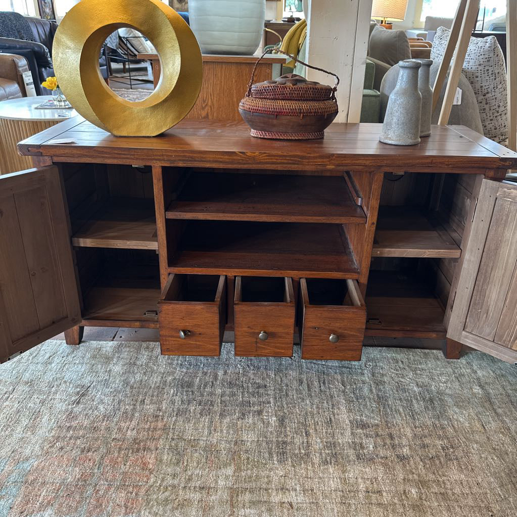 Reclaimed Wood Media Stand (as is)