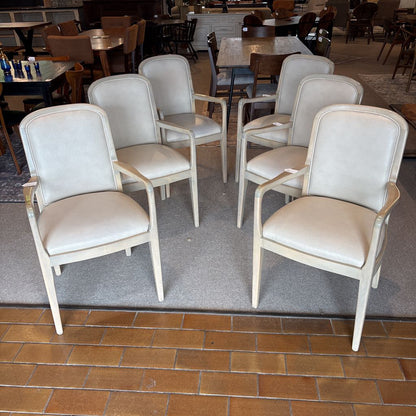 Set of 6 Ostrich Leather Dining Chairs