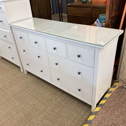 IKEA HEMNES White Eight Drawer Double Dresser (AS IS)