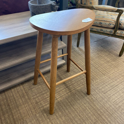 Oval Blonde Hardwood Barstool