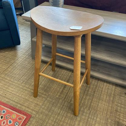 Oval Blonde Hardwood Barstool