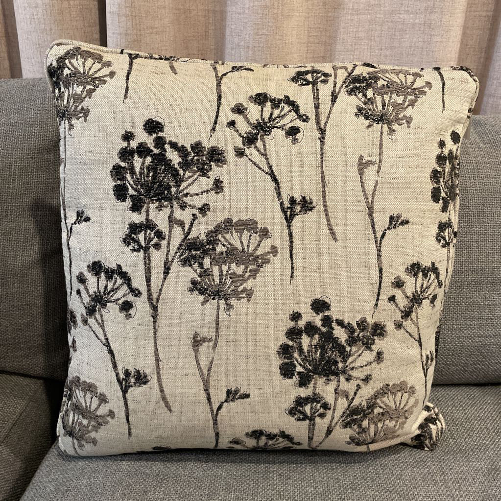 Floral Cream Square Accent Pillow