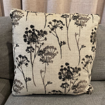 Floral Cream Square Accent Pillow