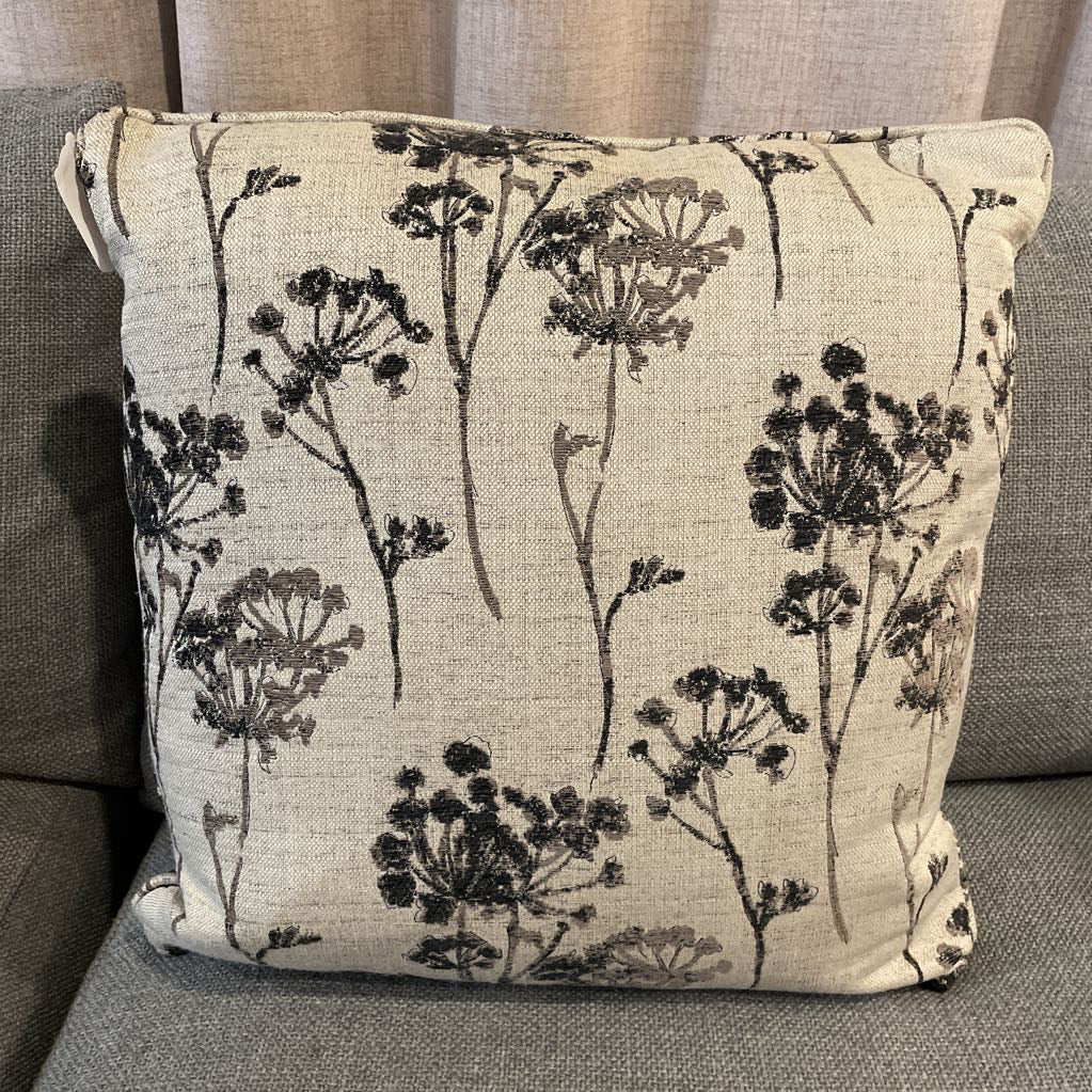 Floral Cream Square Accent Pillow