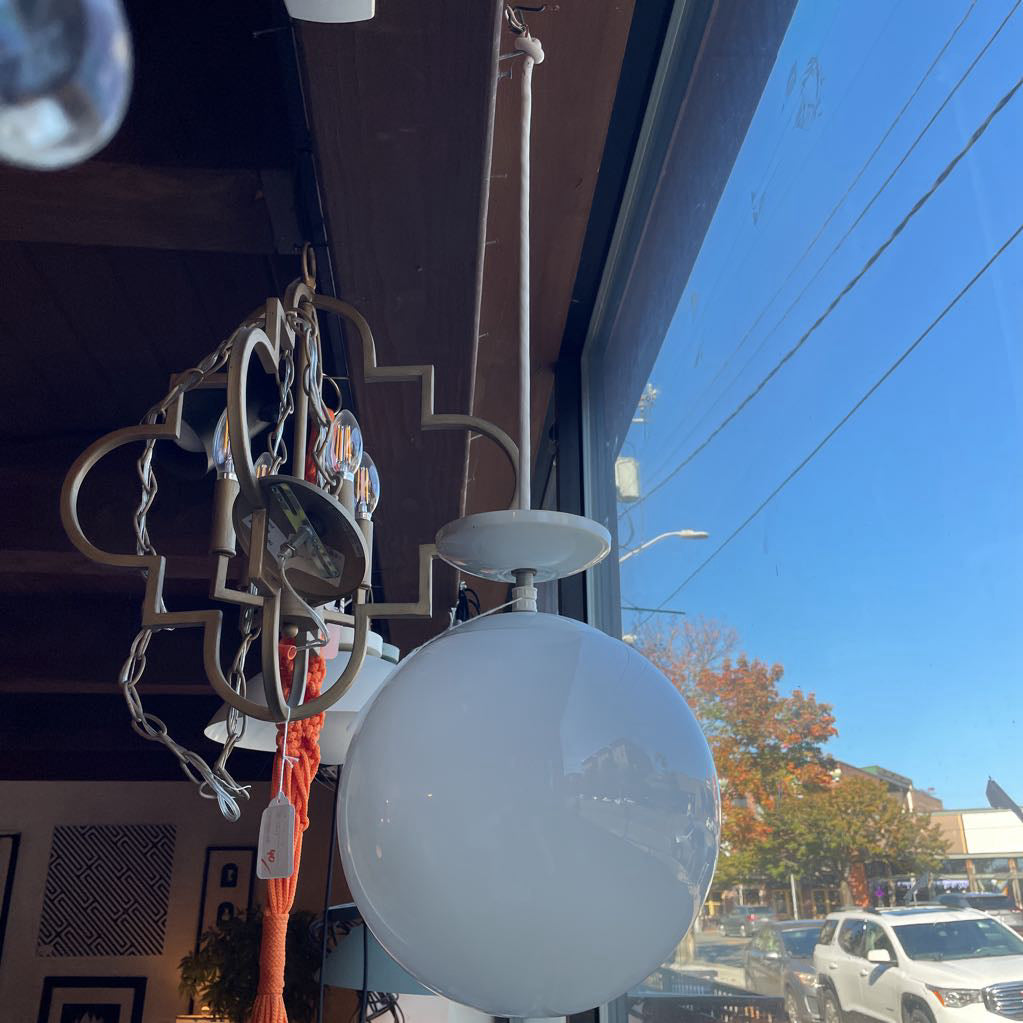 Vintage White Ball Light
