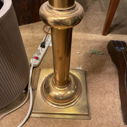 Heavy Brass Steiffel Floor Lamp
