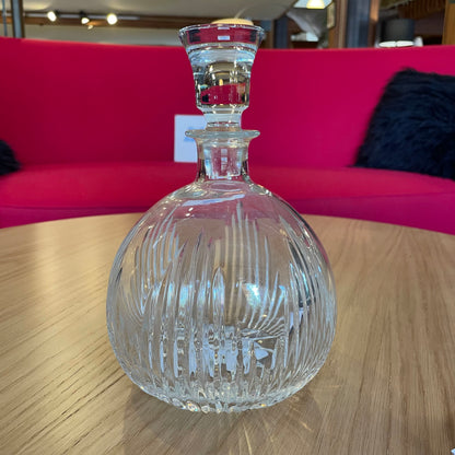 Round Ball Shaped with Grooved Detailing Decanter