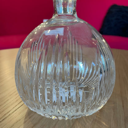 Round Ball Shaped with Grooved Detailing Decanter