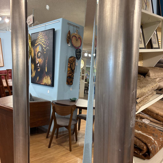 Silver Beveled Full Length Mirror