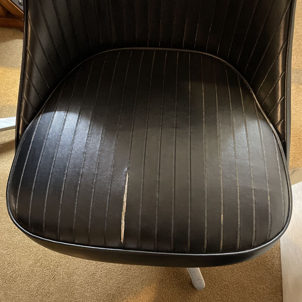 Chromcraft MCM Black Swivel Dining Chairs SET of 5 C DINING CHAIRS