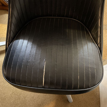 Chromcraft MCM Black Swivel Dining Chairs SET of 5 C DINING CHAIRS