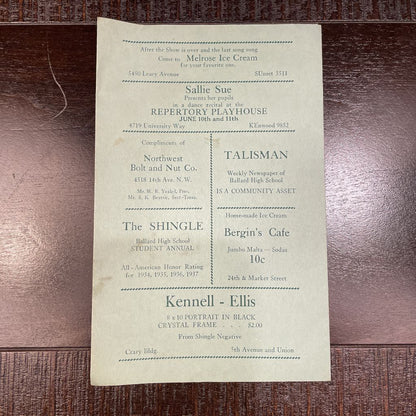 Vintage Ballard High Play Program