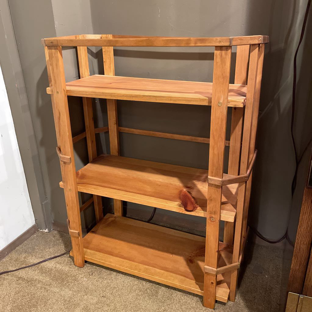 Rustic Wooden 3 Tier Open Etagere