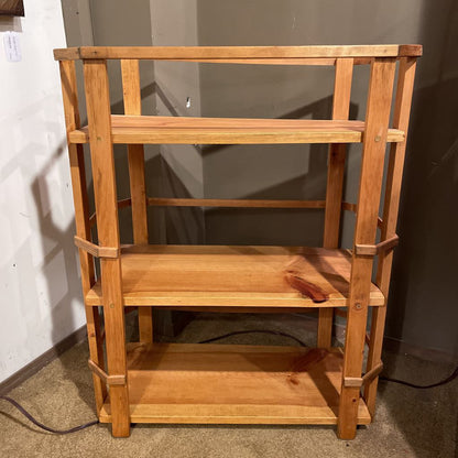 Rustic Wooden 3 Tier Open Etagere