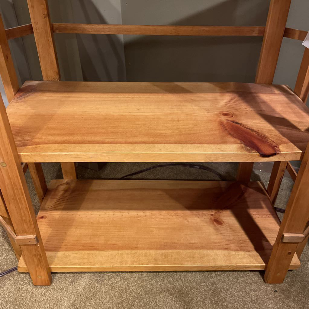 Rustic Wooden 3 Tier Open Etagere