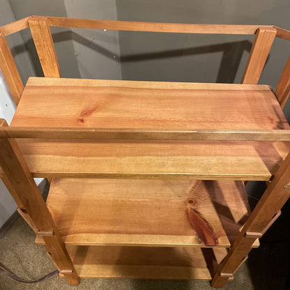 Rustic Wooden 3 Tier Open Etagere