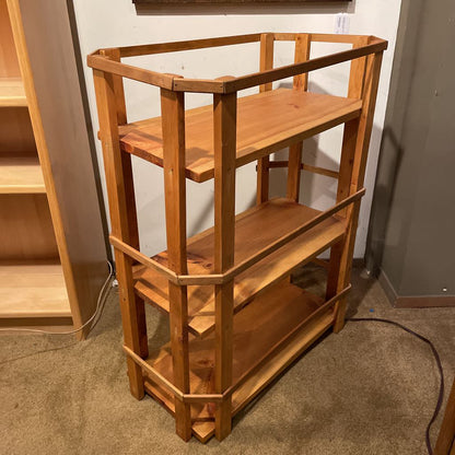 Rustic Wooden 3 Tier Open Etagere