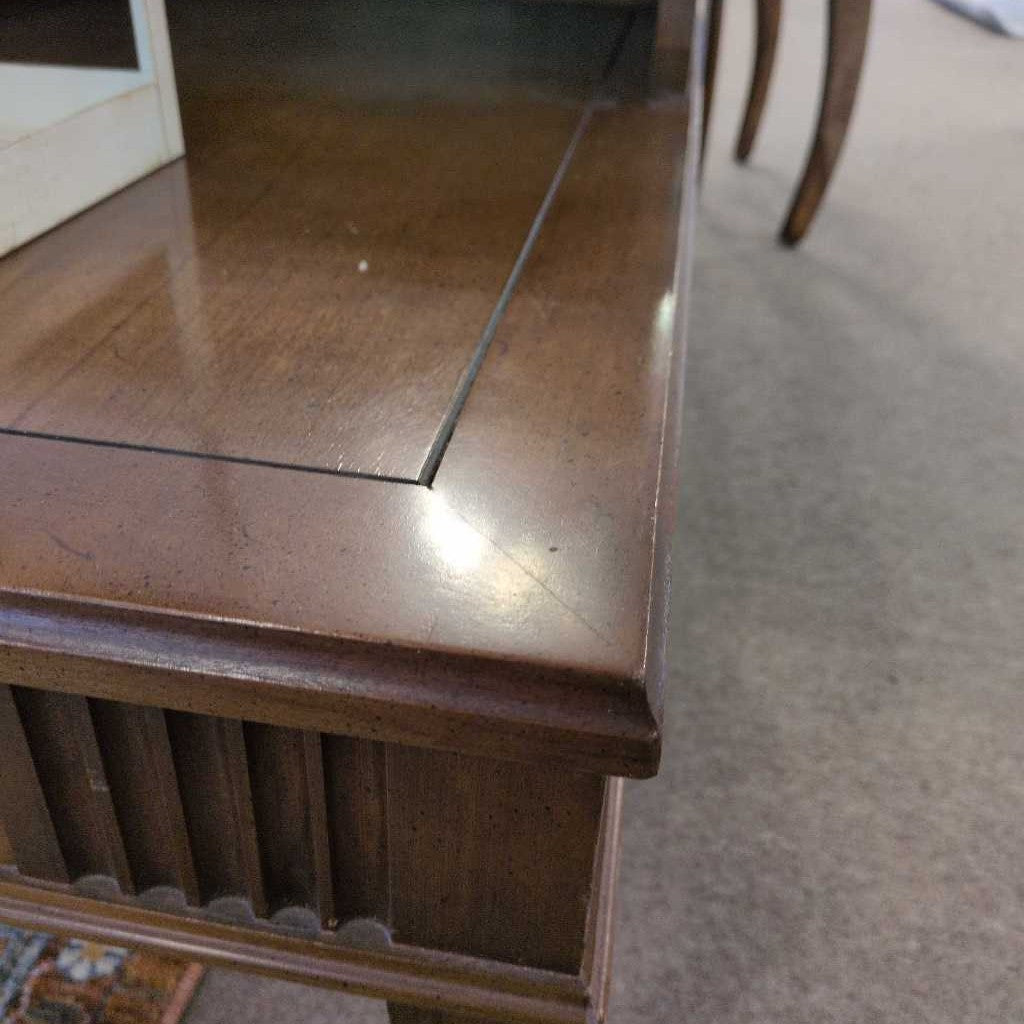 MCM Step Up End Table w/Marble Top