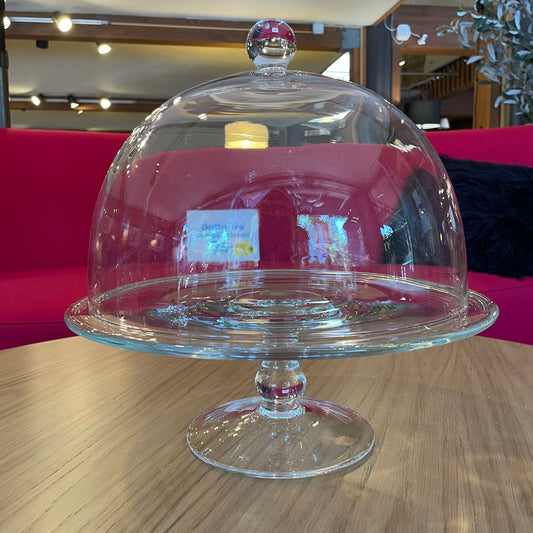 Glass Pedestal Cake Plate with Large Dome SMALLS