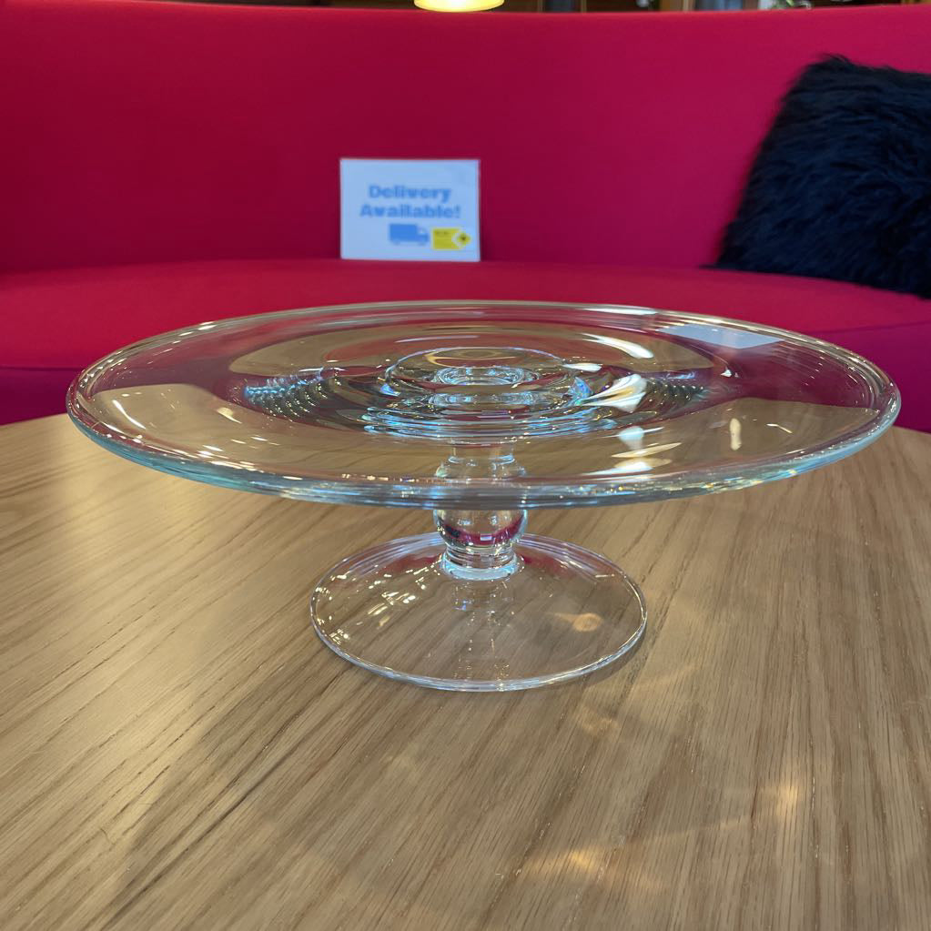 Glass Pedestal Cake Plate with Large Dome