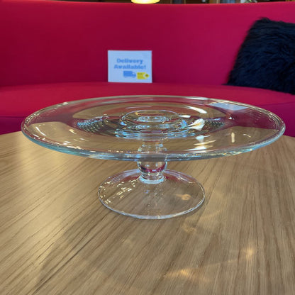 Glass Pedestal Cake Plate with Large Dome