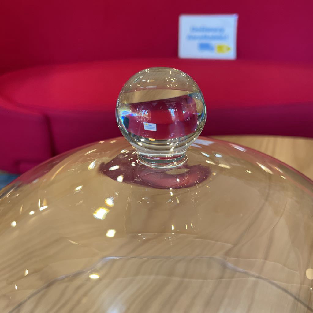Glass Pedestal Cake Plate with Large Dome