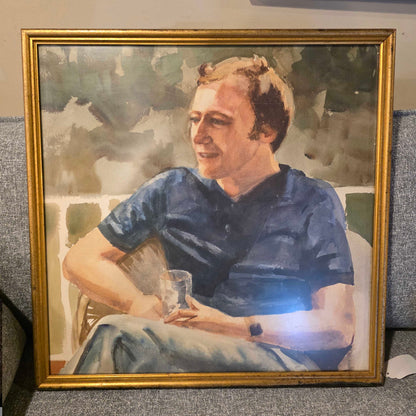Guy with Drinking Glass Portrait Signed Alice Booth Robinson