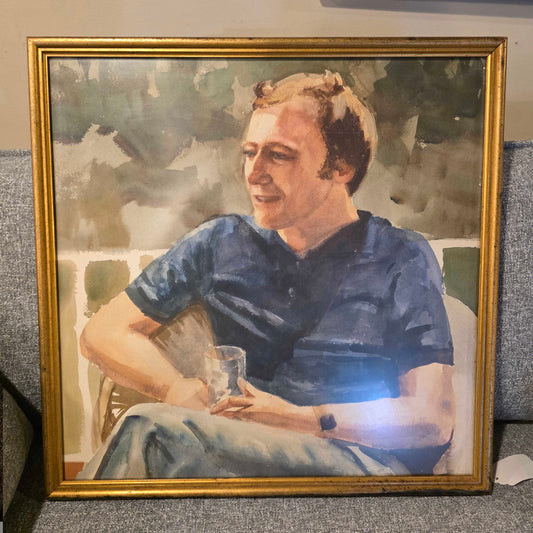 Guy with Drinking Glass Portrait Signed Alice Booth Robinson