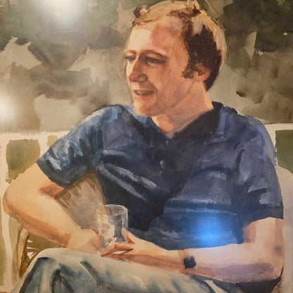 Guy with Drinking Glass Portrait Signed Alice Booth Robinson