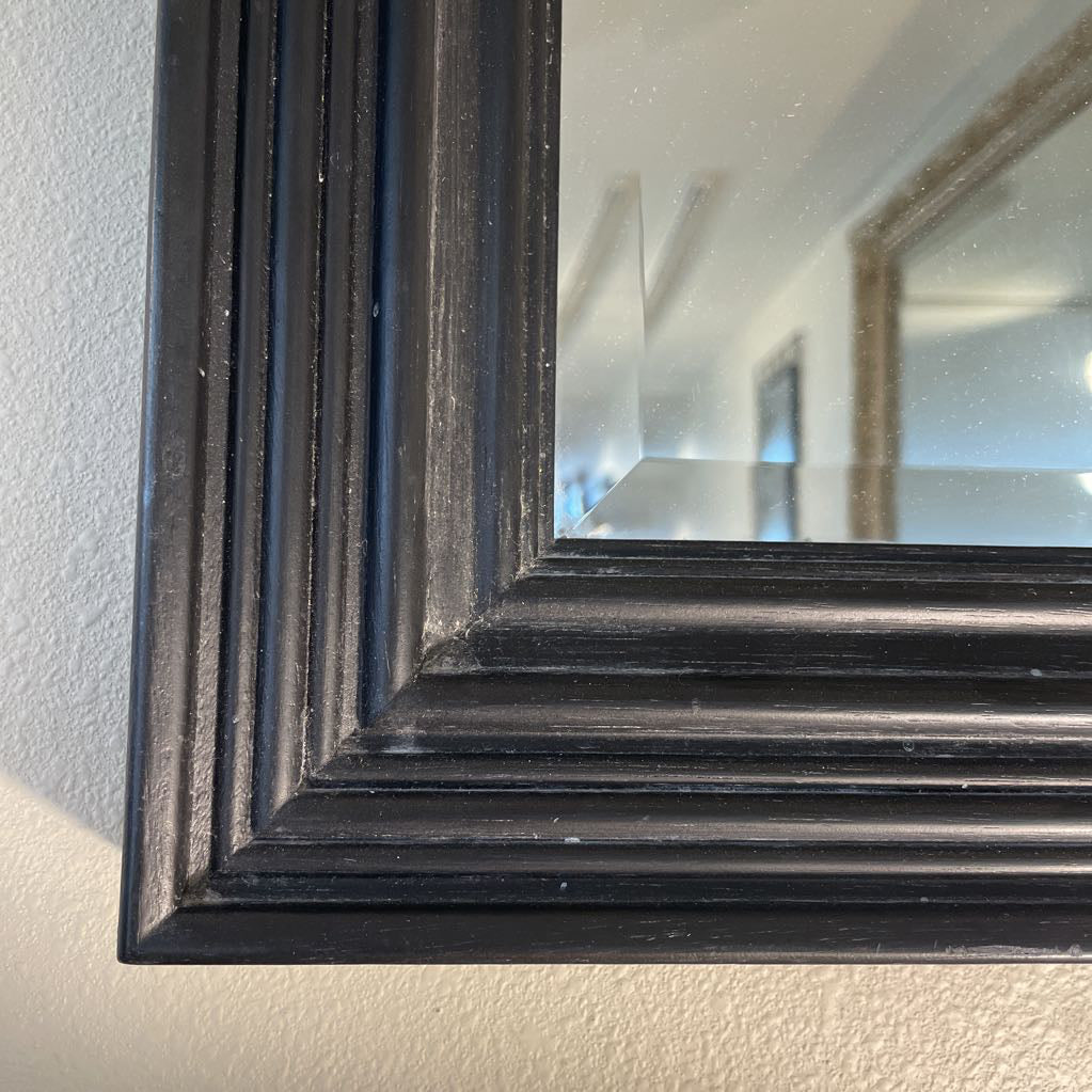 Large Mirror with Heavy Dark Wood Frame C MIRRORS