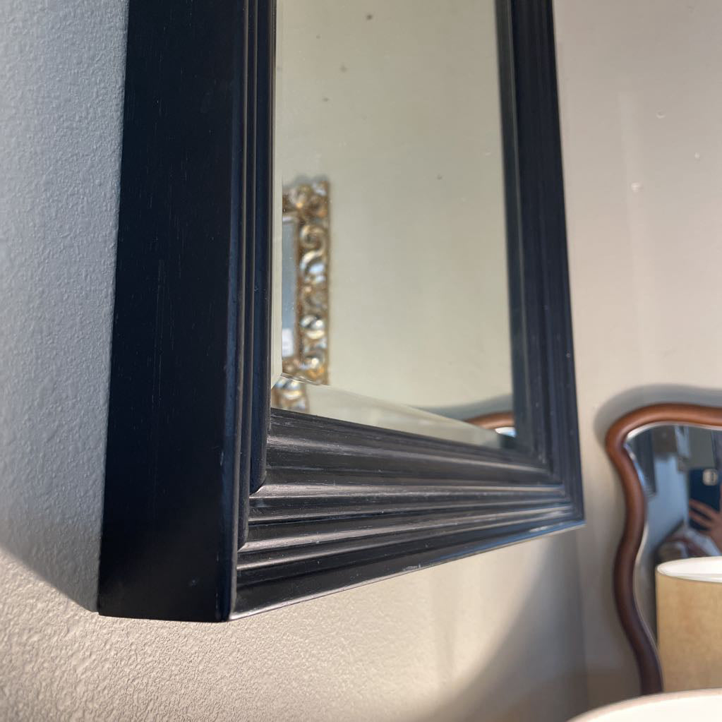 Large Mirror with Heavy Dark Wood Frame C MIRRORS