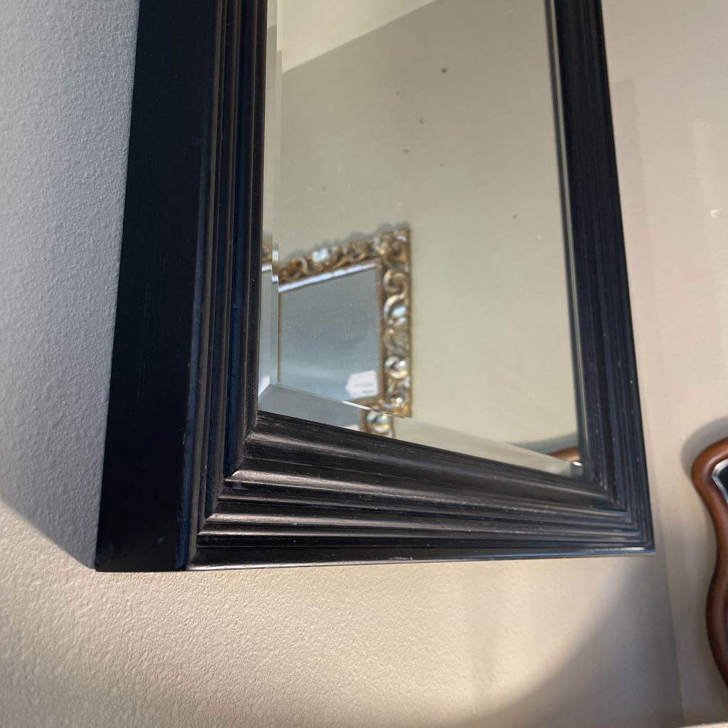 Large Mirror with Heavy Dark Wood Frame C MIRRORS