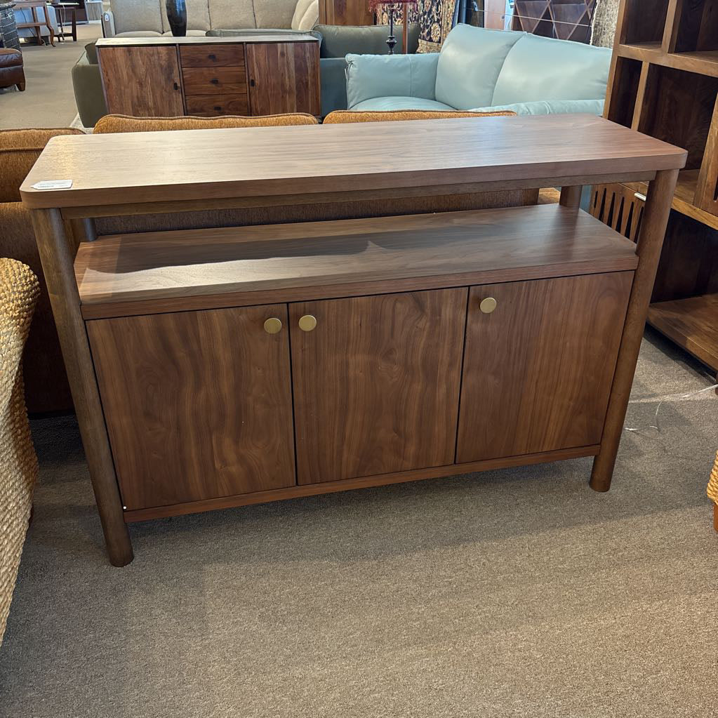 Walnut Open Shelf Sideboard C SIDEBOARDS