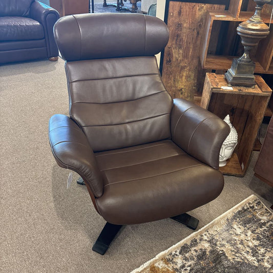 Zulia Mocha Leather Accent Chair