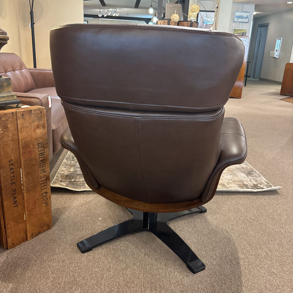 Zulia Mocha Leather Accent Chair