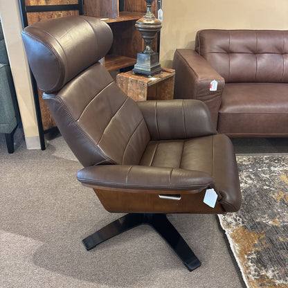 Zulia Mocha Leather Accent Chair