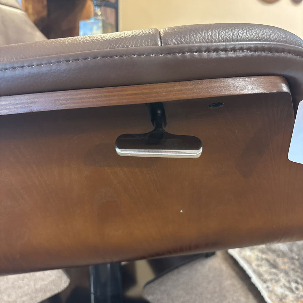 Zulia Mocha Leather Accent Chair