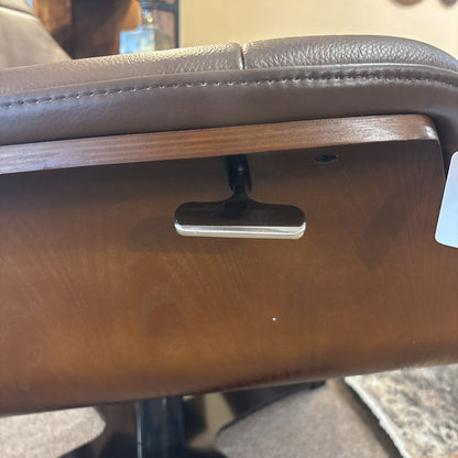 Zulia Mocha Leather Accent Chair