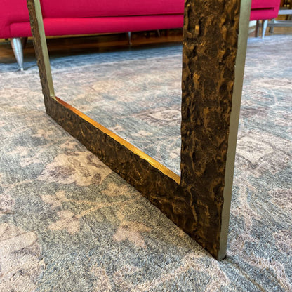 Baker Thomas Pheasant Pompeii Brass Cocktail Table