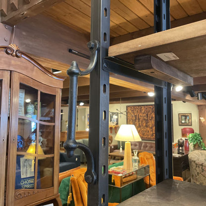 RH Iron Frame Double Wide Library Shelves