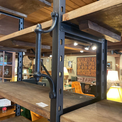 RH Iron Frame Double Wide Library Shelves