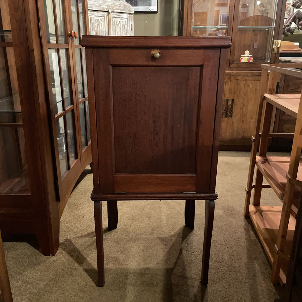 Curved Leg Wood Fold Out Sheet Music Cabinet