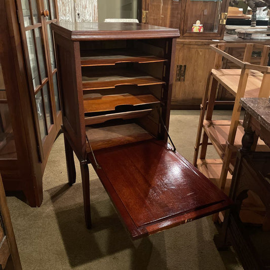 Curved Leg Wood Fold Out Sheet Music Cabinet C CABINETS