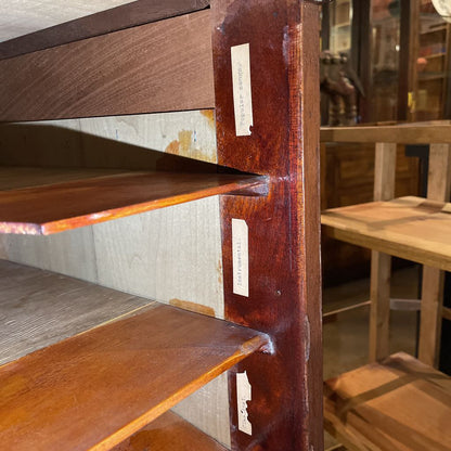 Curved Leg Wood Fold Out Sheet Music Cabinet