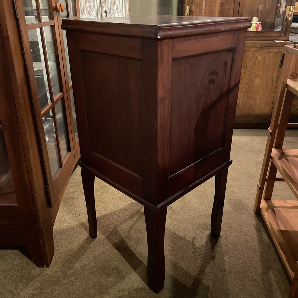 Curved Leg Wood Fold Out Sheet Music Cabinet