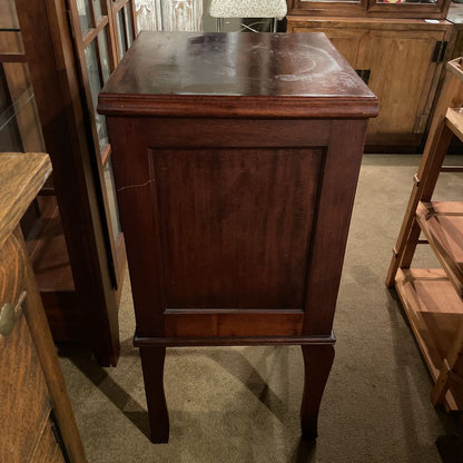 Curved Leg Wood Fold Out Sheet Music Cabinet