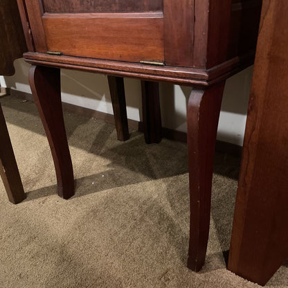 Curved Leg Wood Fold Out Sheet Music Cabinet