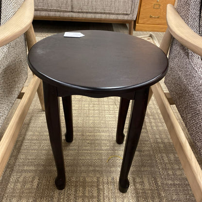 Round Espresso Classic Leg Side Table C SIDE TABLES
